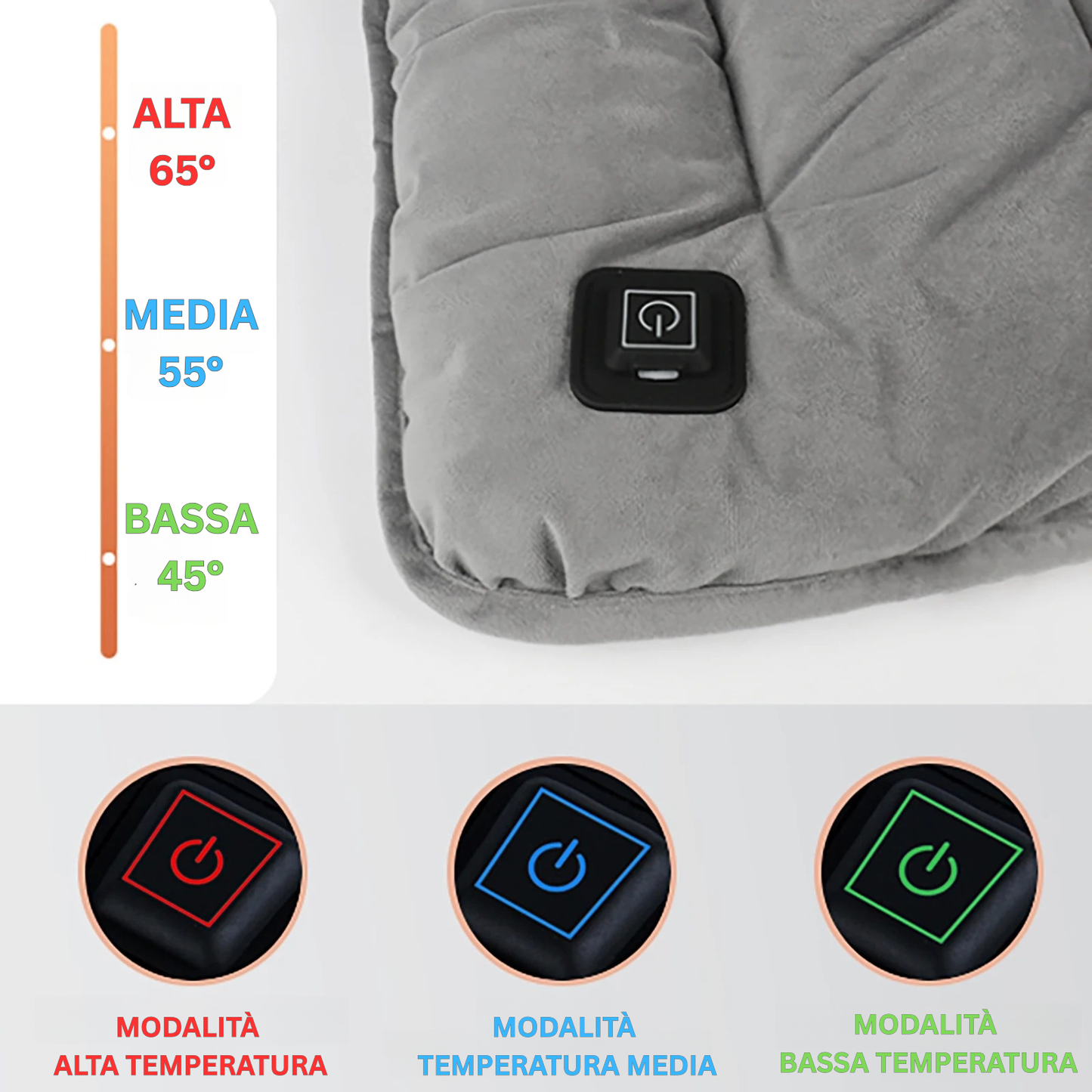 Cuscino Riscaldante Elettrico per Macchina o Scrivania