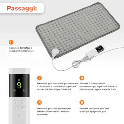 Tappetino Riscaldante Elettrico a 9 Livelli